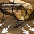 thumbnail image 4 of Outsunny 2PCs Firewood Rack Outdoor Log Holder, Black, 15 inch and 12 inch, 4 of 10