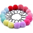 thumbnail image 1 of MORGLES 16 Piezas Lazos para el Cabello con Pompones Soportes para Cola de Caballo esponjosos para niñas pequeñas 2 Pulgadas Multicolor, 1 of 5