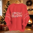 thumbnail image 7 of SimpleJoyi Womens Merry Christmas Print Crewneck Long Sleeve Loose Fit Sweatshirt Top, 7 of 7