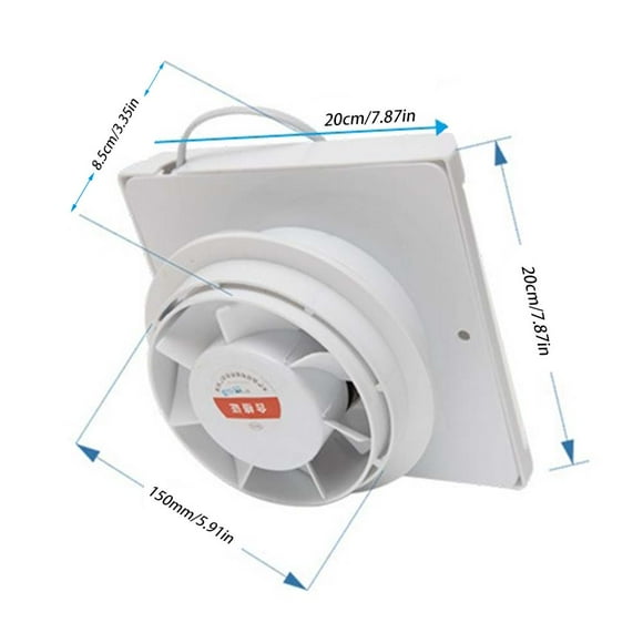 Bathroom Exhaust Fan Kitchen Bathroom Exhaust Fan Bathroom Vent Fan Wall Mount Ventilation Fan Bathroom Window Exhaust Fan 15W 220V Wall Mounted Exhaust Fan Low Noise Home
