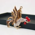 thumbnail image 4 of Llavero creativo de moda con forma de gallo y diamantes de imitación, colgante con dije. Oro, 4 of 9