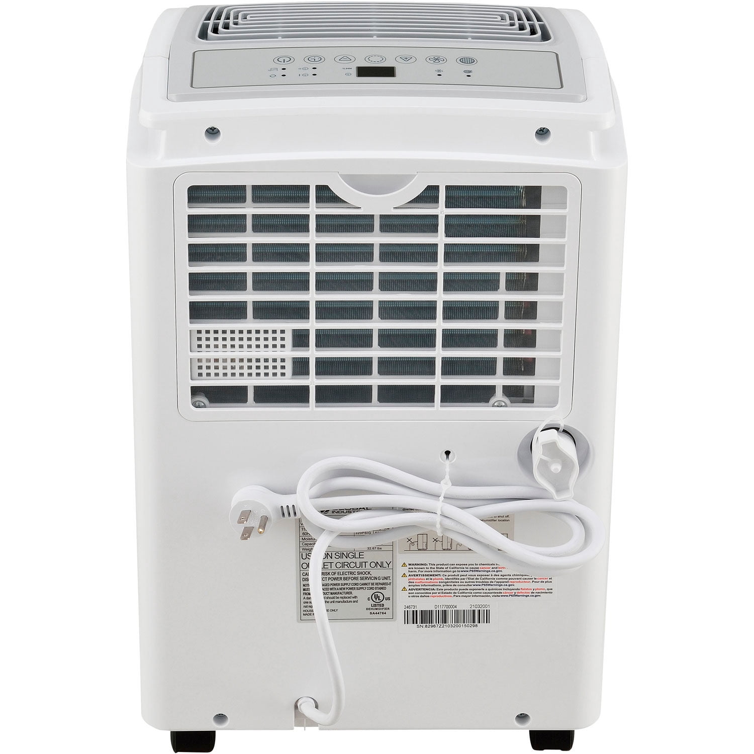 Global Industrial 30 Pint Portable Dehumidifier, 9-5/8"W x 9-5/8"D x 19-11/16"H