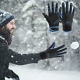thumbnail image 1 of Men's Touchscreen Winter Driving Gloves - Non-Slip Cold Weather Protection with Thermal Lining for Cycling and Sports, 1 of 6