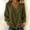 Army Green, variant on V-Neck Womens T Shirts 100% Cotton Solid 3/4 Sleeve Blouse Fitted Comfy Breathable Shirts Womens Tees Green M