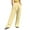 Yellow, variant on 4-Way Stretch Ladies' Pants Women's High Waisted Wide Leg Trousers Crinkle Textured Straight Pants for Daily Outdoor Activities and Yellow S