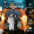 thumbnail image 6 of Costway 8 Ft Tall Halloween Inflatable Dead Tree Archway Decor w/ Bat Ghosts & LED Lights, 6 of 11
