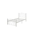 thumbnail image 3 of GZXS Vintage Platform Bed Twin Size Metal Iron Bed Frame for Living Room, White, 3 of 8