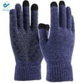 thumbnail image 2 of Deago Winter Knit Gloves Touchscreen Warm Thermal Soft Lining Elastic Cuff Texting Anti-Slip for Women Men (Navy), 2 of 9