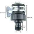 thumbnail image 3 of Tap Connector Hose Pipe Fitting Black Faucet Adapter Fitting Garden Assembly Indoor Kitchen Replacement Wear Resistant, 3 of 9