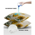 thumbnail image 4 of Watercolor Blooming Sunflowers on Wood Plank Outdoor Pillow Covers Set of 2, Decorative Waterproof Throw Pillow Case, Farm Floral Cotton Linen Soft Cozy Cushion Pillowcases, 4 of 6
