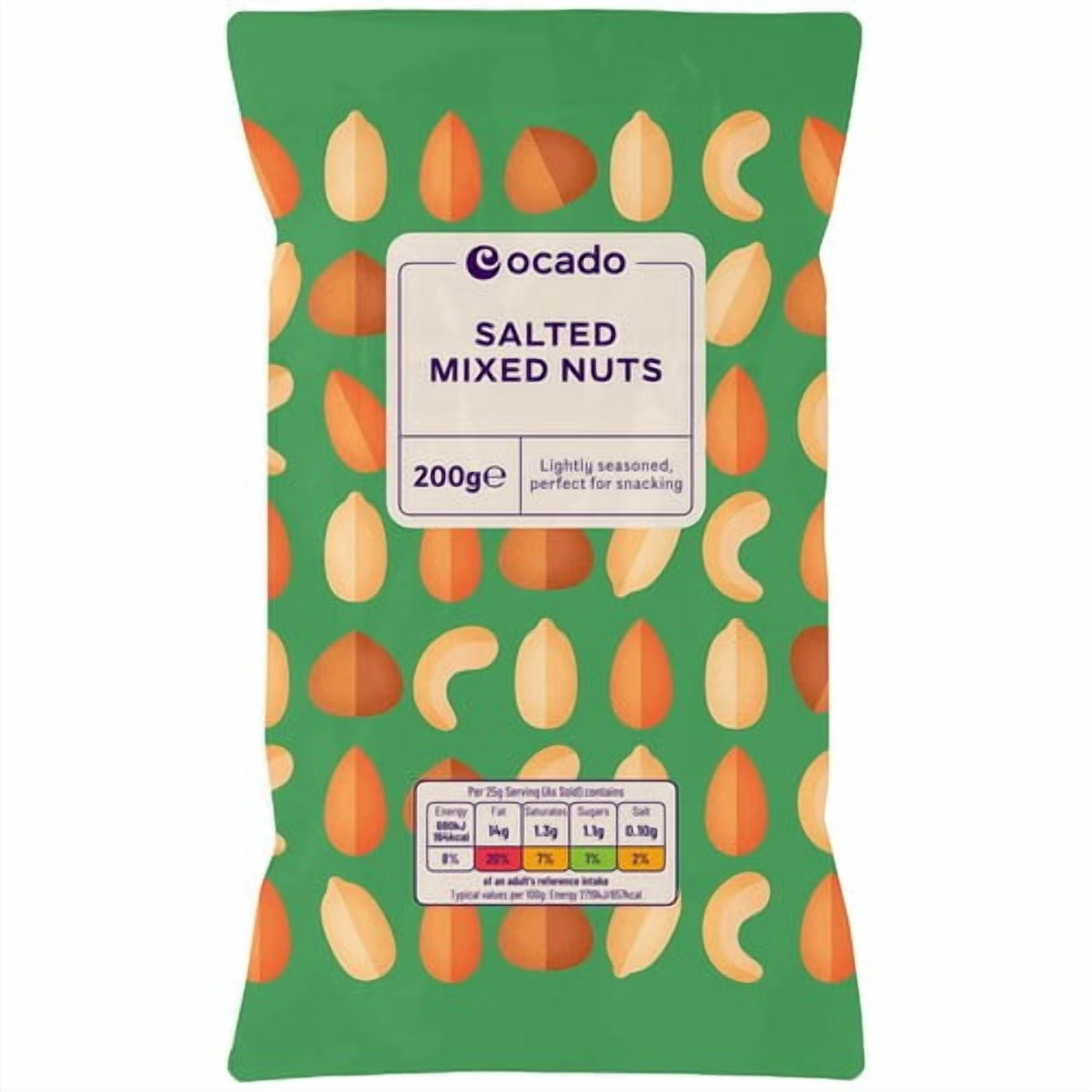 Ocado Salted Mixed Nuts 200g, British Import (Pack of 3)