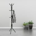 thumbnail image 4 of Unique Bargains 3-Tier Metal Coat Hat Rack Tripod Stand Hall Tree 12 hooks, 4 of 7