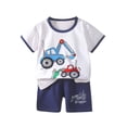 thumbnail image 2 of FSYBOA Boys Summer Outfit Sets, Short Sleeve Casual&nbsp; Cotton Graphic Kids Clothing Set Multicolor Size 6Months-8 T, 2 of 5