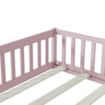 thumbnail image 7 of Alvantor Full Size Floor Bed for Toddler, Solid Wood Floor Bed with Door and Fence Guardrail, Montessori Floor Bed for Boys, Girls, Pink, 7 of 7