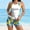 Yellow, variant on GaThRRgYP Sexy One Piece Swimsuit,Women's Conservative Two-piece Swimsuit Set with Padded Bra Sleeveless Round Neck Two-piece Casual Printed Swimsuit Yellow S