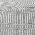 thumbnail image 4 of Simpli Home Safford 20 inch Wide Boho Outdoor/Indoor Square Pouf in Grey/White Recycled Polyester, Assembled, 4 of 9