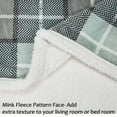 thumbnail image 4 of Grey Plaid Decorative Throw TV Sherpa Blanket, Soft, Warm, Comfy, Plush Fleece for Bedding, Couch and Cabin, Red Blue Buffalo Throw Blanket, 50"" x 60""., 4 of 7