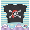 thumbnail image 2 of Shop4Ever Pirate Skull and Crossbones Baby's Bodysuit Infant Cotton Romper 24 Months Black, 2 of 5