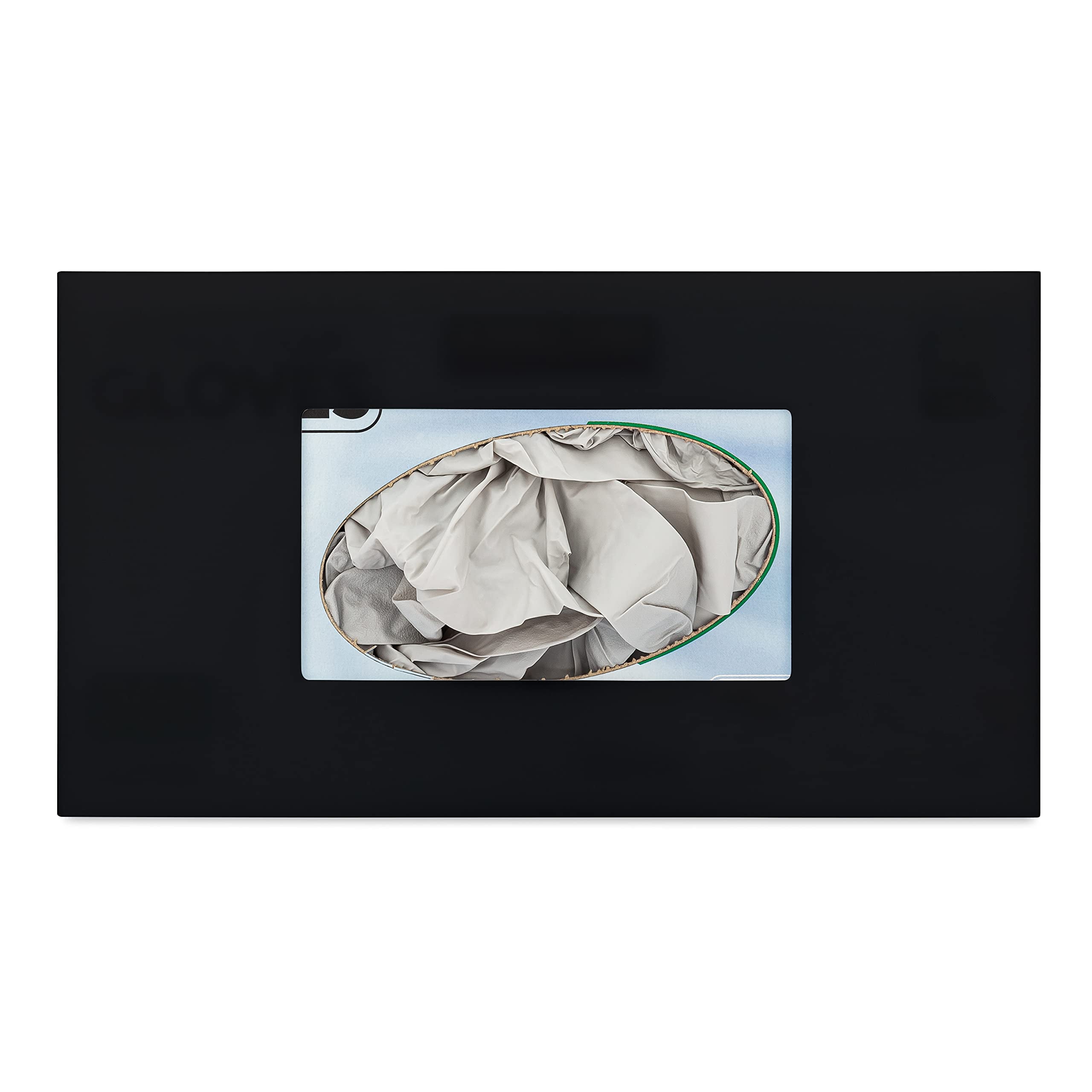 SimplyImagine Acrylic Wall-Mountable Disposable Glove Holder with Hardware, Black, 1 Count