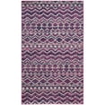 thumbnail image 5 of SAFAVIEH Madison Olivia Geometric Striped Area Rug, Fuchsia/Navy, 4' x 6', 5 of 6