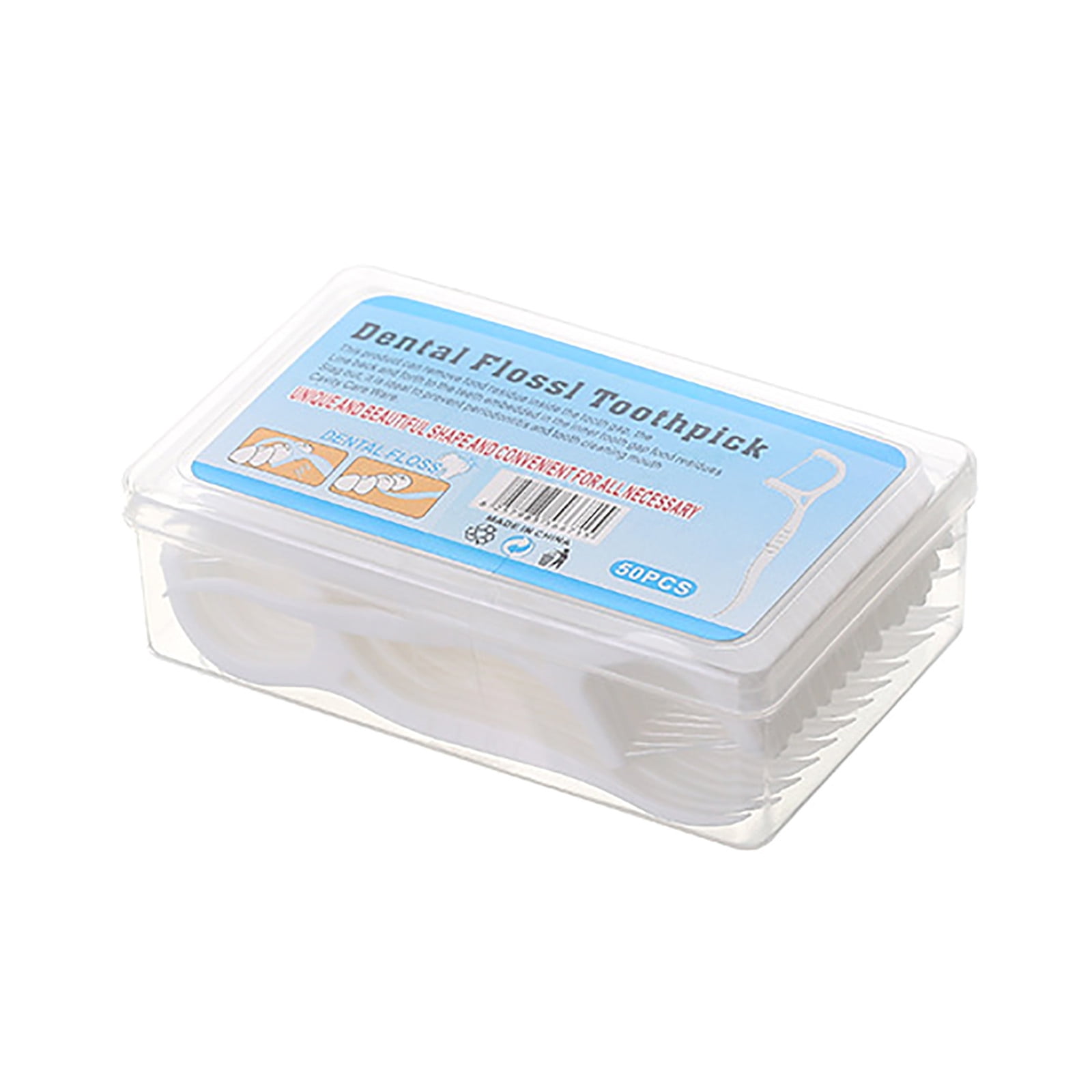 ForestYashe 50pc Floss Sticks Tooth Picks Teeth Plaque Remover Interdental 2-in-1