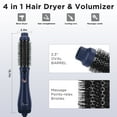 thumbnail image 7 of Hair Dryer and Blow Dryer Brush in one, Aima Beauty 4 in 1 Upgrade Hot Air Brush for Women, Negative ion, Frizz Less, Prussian Blue, 7 of 7