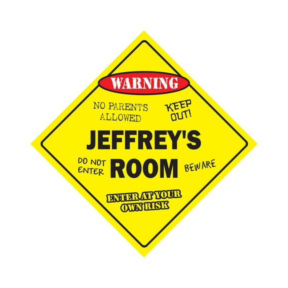 SignMission X-Jeffreys Room 12 x 12 in. Crossing Zone Xing Room Sign - Jeffreys