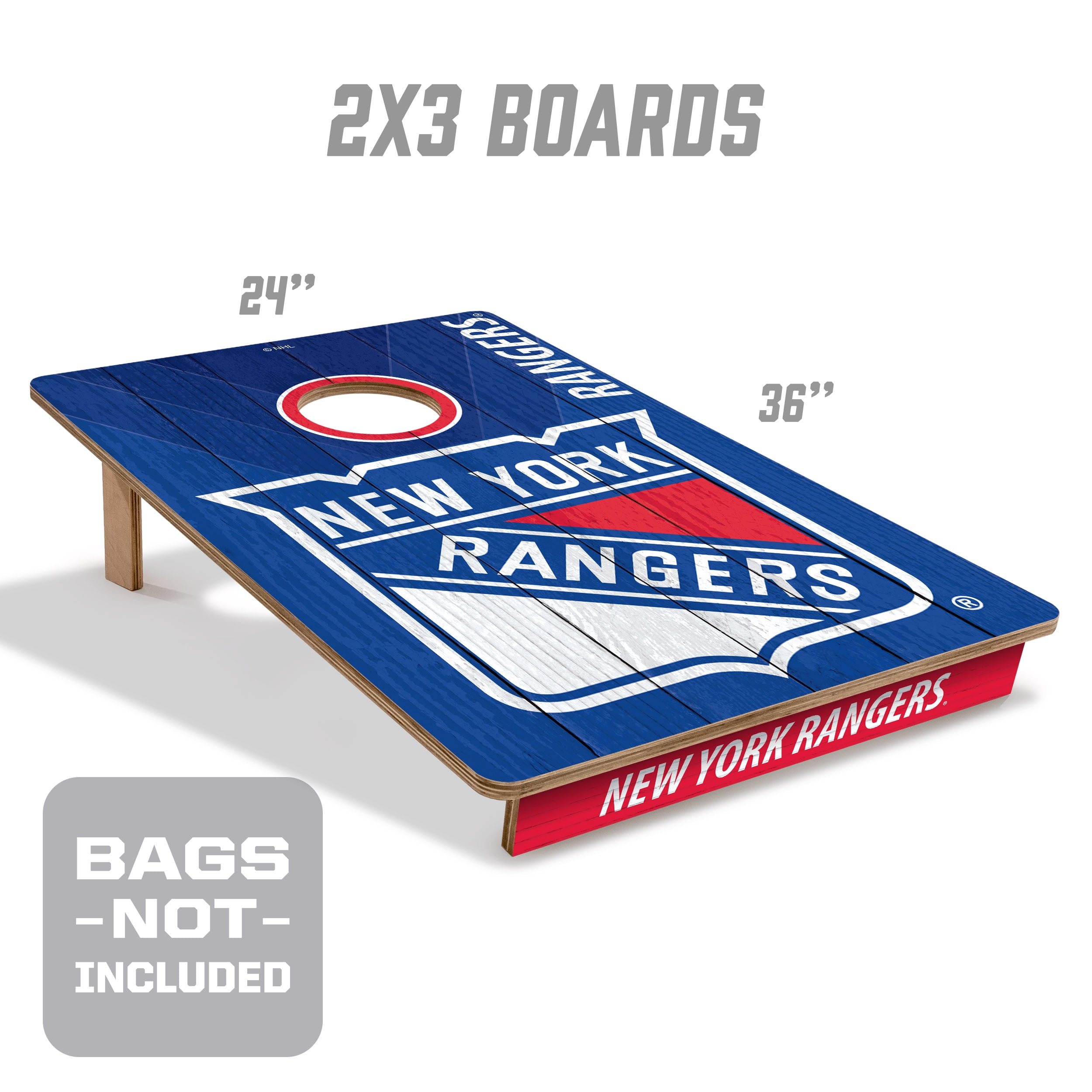YouTheFan NHL New York Rangers 2' x 3' Cornhole Game No Bags