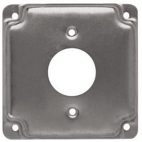 6 each: Raco 4 Square Steel Electrical Box Cover 801C