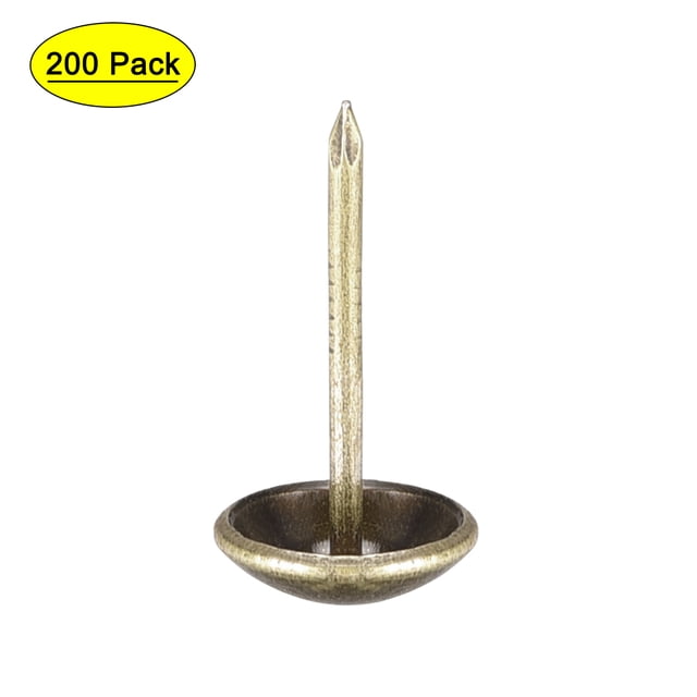 Uxcell Clavos de Tapicería de 0.44 pulgadas de Diámetro y 0.79 pulgadas de Altura en Tono Bronce, Paquete de 200