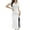 White, variant on Women's Valentine's Midi Dress Lace Trim Satin Heart Print Nightgown Sleep Dress Black L