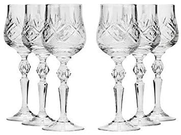 6-pc Vintage Set Neman Glassworks 2-Oz Russian Crystal Liquor Glasses 