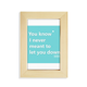 thumbnail image 1 of I never let you down Escritorio de madera Arte Pintura 5x7 pies Marco de foto, 1 of 4