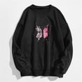 thumbnail image 2 of Moda mujer mariposa impresión casual manga larga o-cuello señoras sudadera tops Pompotops  gfhjh8124, 2 of 6