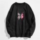 thumbnail image 2 of Moda mujer mariposa impresión casual manga larga o-cuello señoras sudadera tops Pompotops  gfhjh8127, 2 of 6