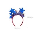 thumbnail image 3 of YOHAVEN 4th of July Star Headband, Patriotic Red White Blue Party Festival Accessories, Flag Theme Celebration Outfit for Women Men Holiday Event, 3 of 6