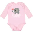 thumbnail image 3 of Inktastic Memere Grandma Loves Me Boys or Girls Long Sleeve Baby Bodysuit, 3 of 5