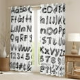 thumbnail image 2 of Castle Fairy Teens Monogrammed Letter Initial Black Out Curtains,Black Number Curtains Pack Of 2 (42X63 Each),Graffiti Splash Bedroom Curtains,Super Cozy Room Decor, 2 of 6