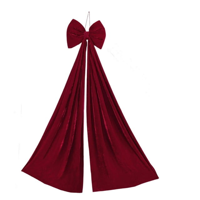 Decoración de lazo grande rojo Lazo navideño grande Suministros de lazo Lazo grande Decoración navideña Terciopelo L