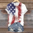 thumbnail image 7 of felwors Women's 250th Anniversary Print Shirt Bald Eagle and USA Flag Patriotic Tshirt (White, L), 7 of 7