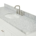thumbnail image 5 of Ariel Hamlet 67 Inch Single Oval Sink Vanity With Carrara White Marble Countertop W/ 1.5 Edge In White, 5 of 11