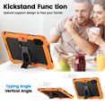 thumbnail image 5 of XYX for Xiaomi Redmi Pad 2 Case 11 inch, 3in1 Heavy Duty Shockproof Tablet Cover with Stand, Shoulder Strap, Orange, 5 of 7