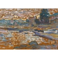 thumbnail image 2 of Henri-Edmond Cross 14x11 Black Ornate Wood Framed Double Matted Museum Art Print Titled: Boats Stranded at Lavandou (circa 1908-09), 2 of 5