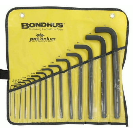 UPC: 0037231109356 | Bondhus 10935 0.050 – 1/2  Ball End L-Wrenches in Vinyl Pouch  Set of 15