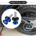 thumbnail image 2 of Unique Bargains 1 Pair Swingarm Spools, CNC Swing Arm Spools Slider Stand Universal for Motorcycle Durable Aluminum Alloy Blue 10mm, 2 of 7