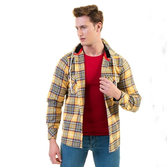 Sweat à Capuche en Laine Jaune Européen Veste Chaude d'Hiver, XXXXXL