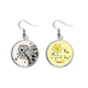 thumbnail image 1 of Plantas de flor negro blanco Art en grano silueta Pendiente Sol Flor Pendiente Joyas Moda Unbranded M, 1 of 3