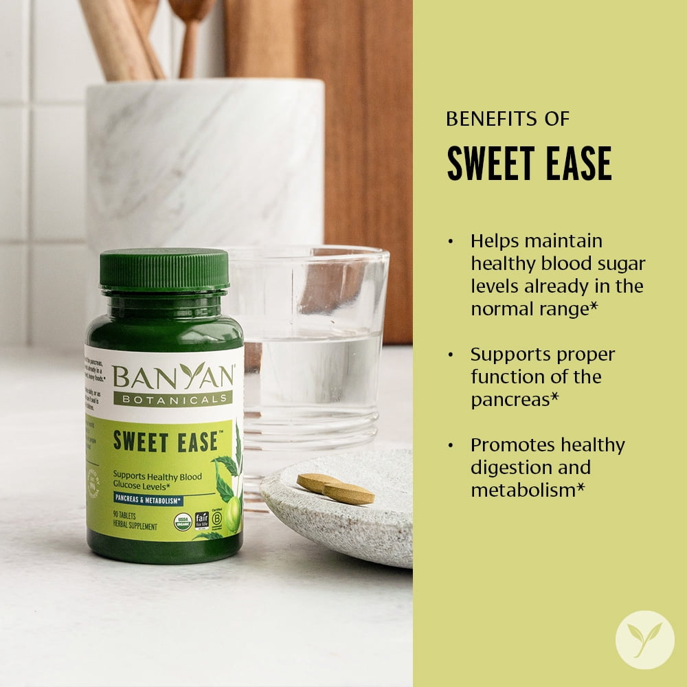 Banyan Botanicals Sweet Ease™ tablets (bottle)