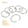 thumbnail image 3 of Unique Bargains 1.22' Dia. Detachable Binder Rings Index Snap Metal Clips, Silver Tone 100 Pack, 3 of 5