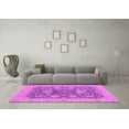 thumbnail image 3 of Ahgly Company Indoor Round Abstract Purple Modern Area Rugs, 3' Round, 3 of 4